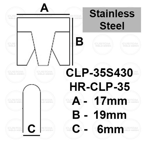CLP35S430 clips stainless steel 